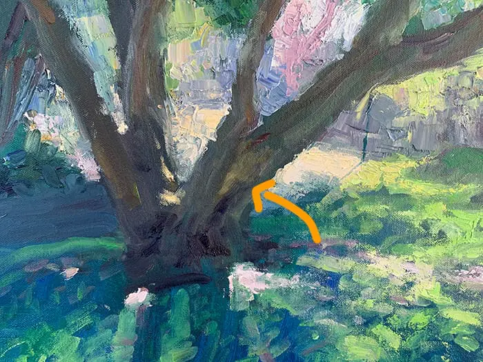 Dan Scott, Tree Series, High Contrast, 2022, Détail, Flèche