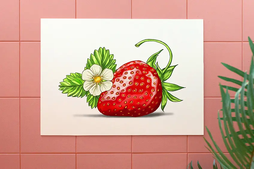 Comment dessiner une fraise – Un tutoriel amusant de dessin de fraise