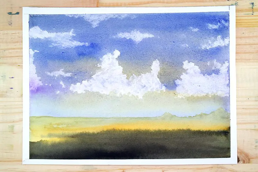 Comment peindre des nuages ​​à l’aquarelle – Un tutoriel facile sur le ciel à l’aquarelle