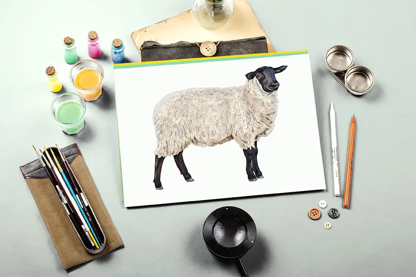 Comment dessiner un mouton – Le meilleur tutoriel de dessin d’agneau réaliste