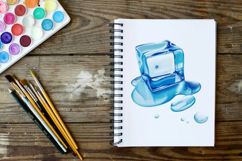 Comment dessiner un glaçon – Un dessin facile de glaçons fondants