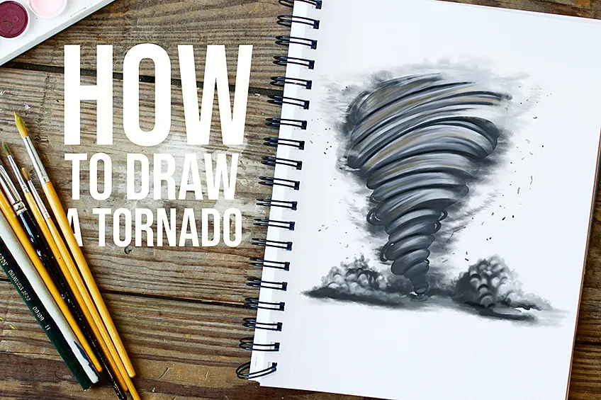 Comment dessiner une tornade – Un dessin de tornade réaliste