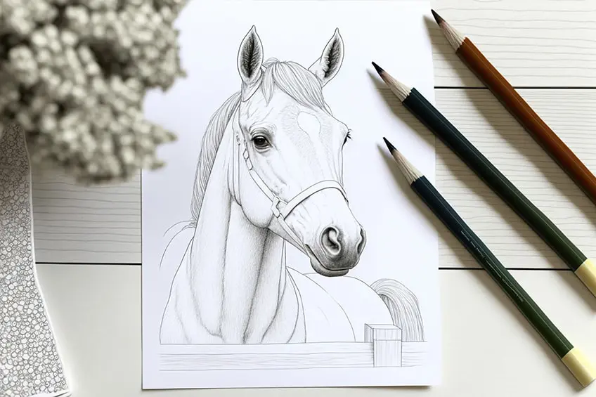 Coloriages de chevaux – 15 feuilles de coloriage uniques et gratuites