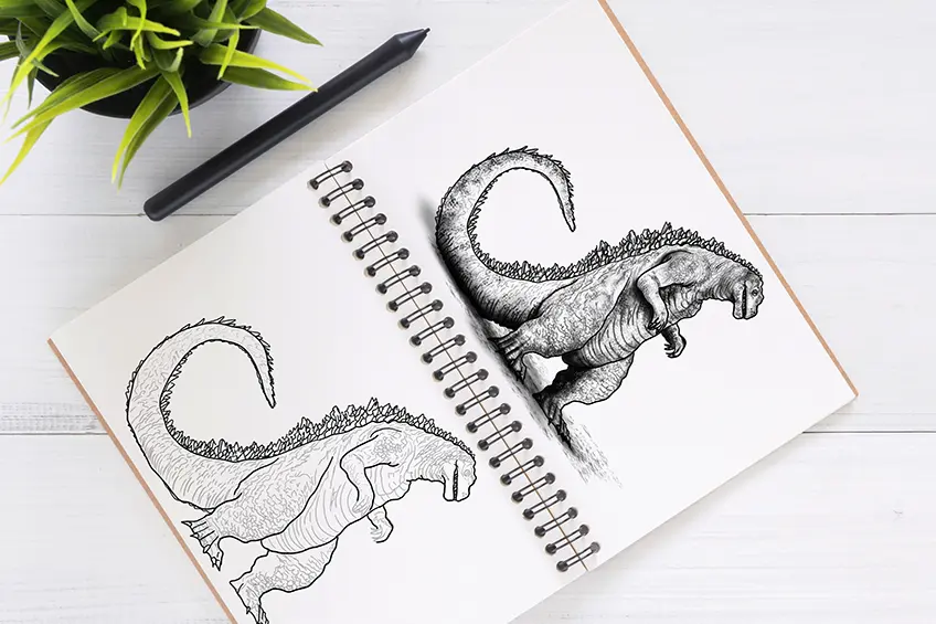 Comment dessiner Godzilla – Créer un dessin Godzilla monstrueux