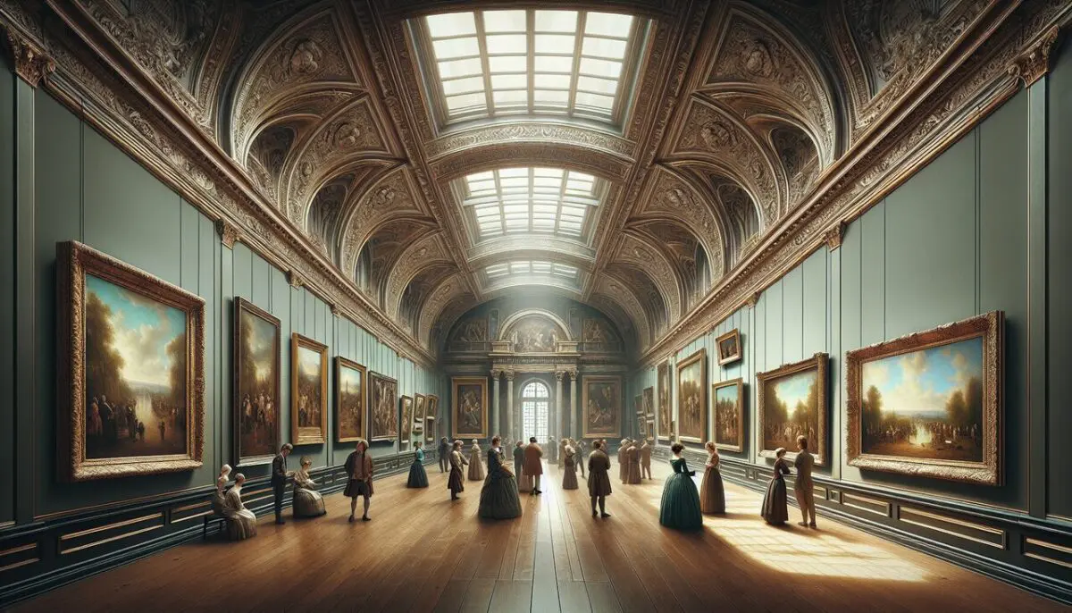 Peintre en C à la galerie d'art.