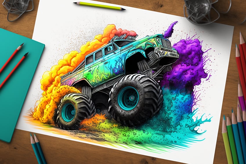 Coloriage Monster Truck – 12 nouveaux imprimables Monster Truck